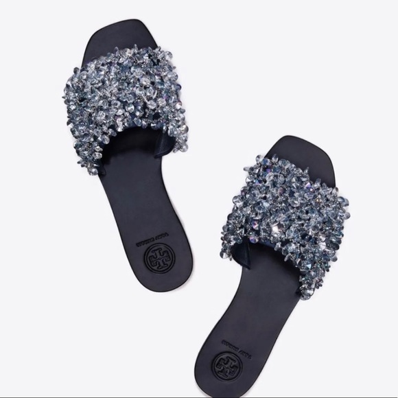 Tory Burch Logan Satin Sandals - Picture 2 of 2
